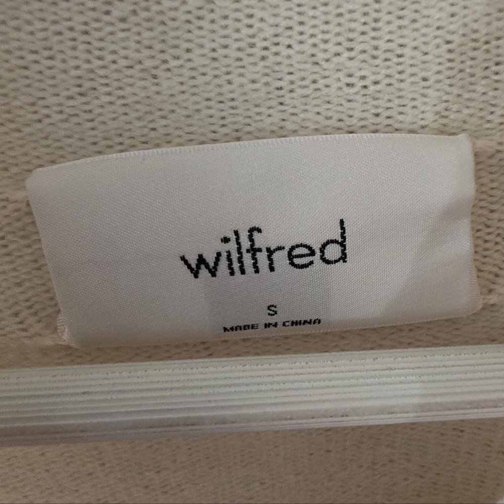 Wilfred S Modern Contemporary Minimalist Soft Girl Mock Neck Merino Wool Sweater - Picture 7 of 16